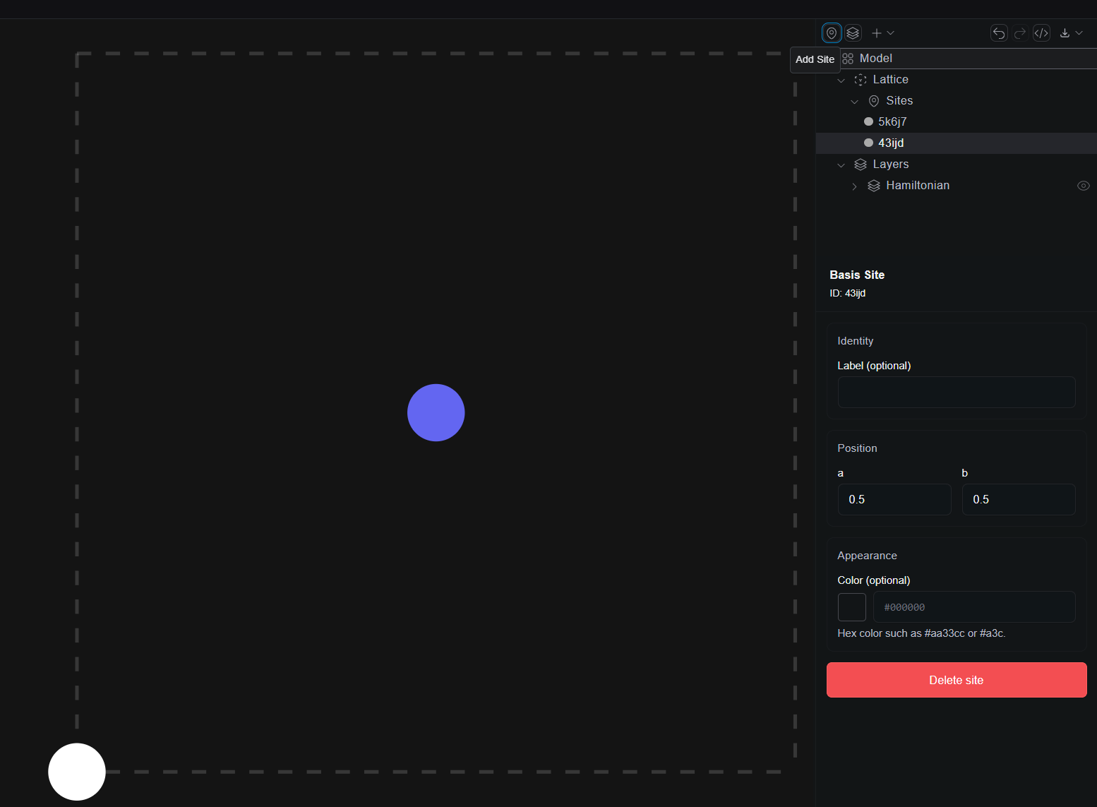 Sites on canvas
