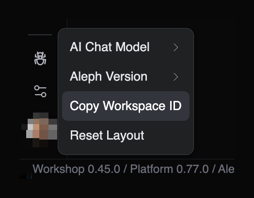 Copy Workspace ID